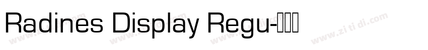 Radines Display Regu字体转换